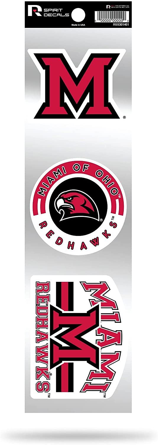 Miami University Redhawks 3-Piece Retro Spirit Decals