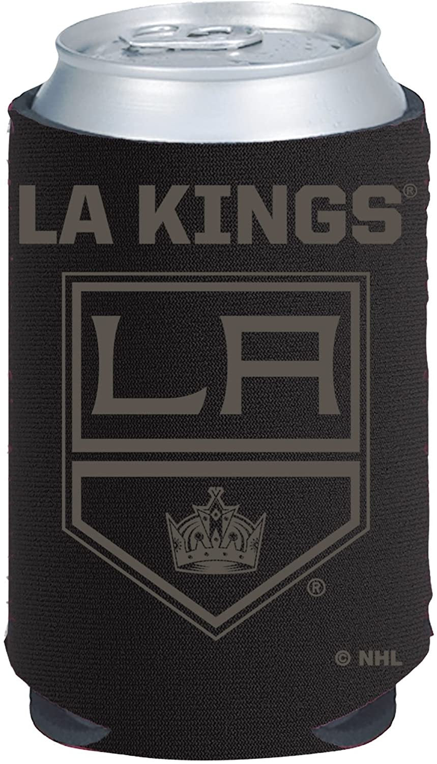 Los Angeles Kings 2-Pack Black Tonal CAN Beverage Insulator Neoprene Holder Cooler Decal Hockey