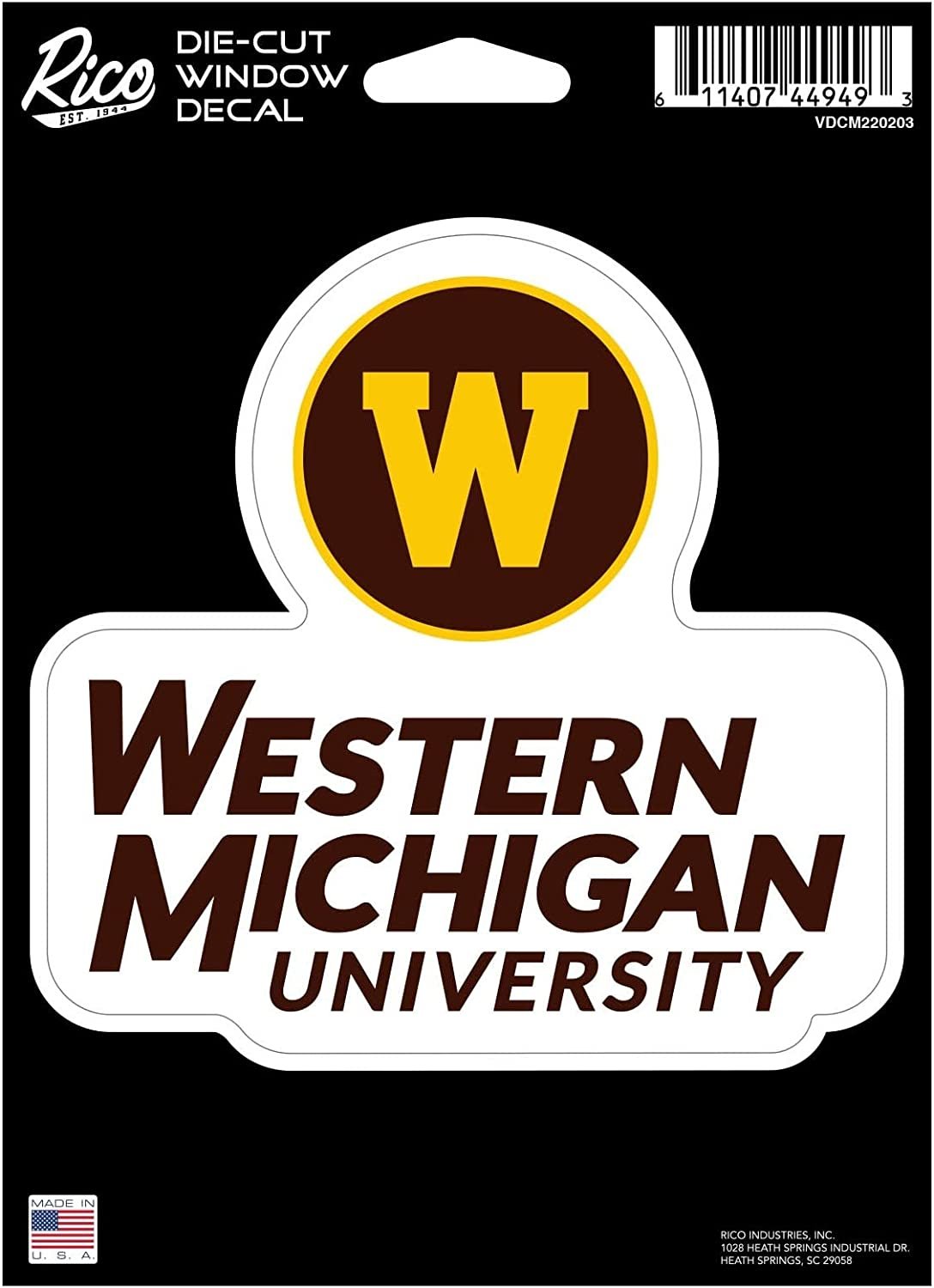 Western Michigan University Broncos 5 Inch Decal Sticker Flat Vinyl Die Cut