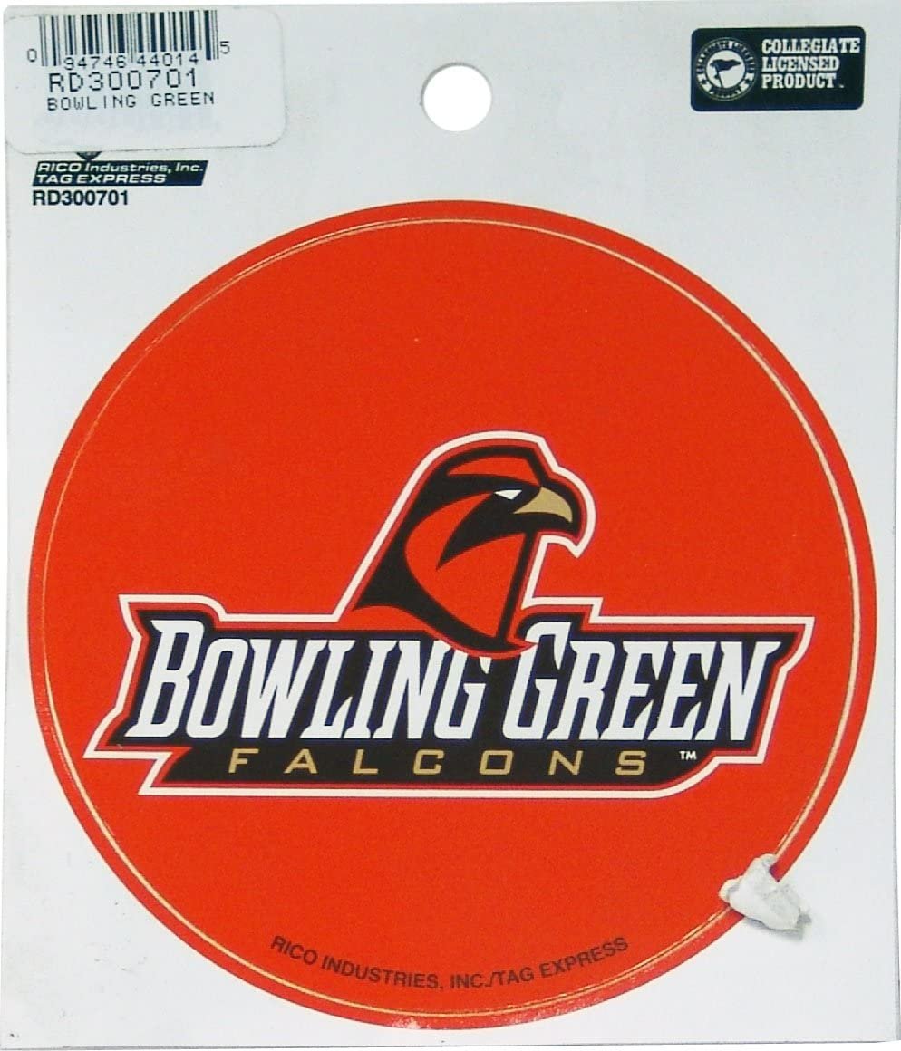 Bowling Green University Falcons 4 Inch Round Decal Sticker Adhesive Backing