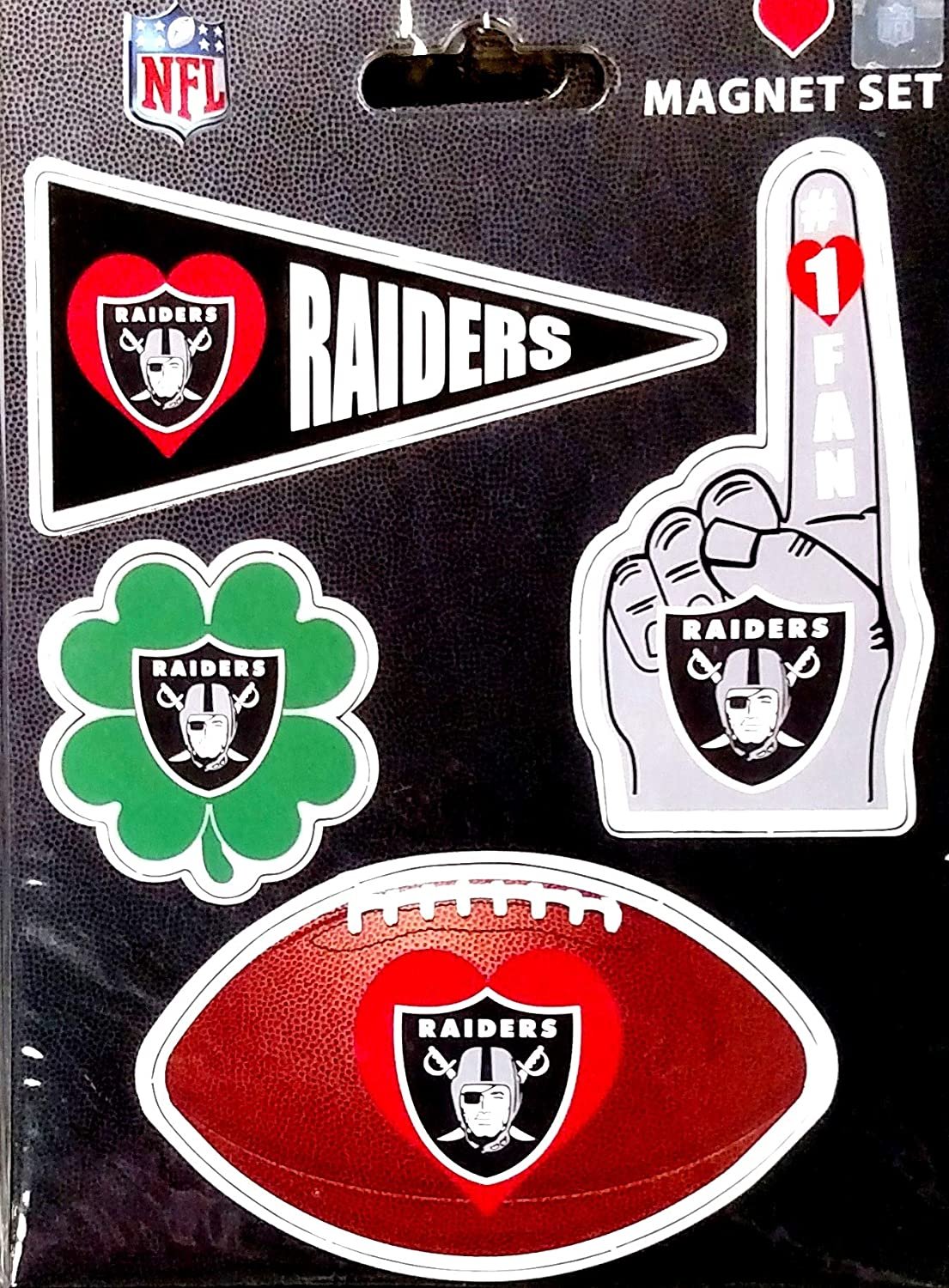 Rico Industries, Inc. Las Vegas Raiders Small 4 Magnet Set Heavy Duty Auto Home Oakland Football