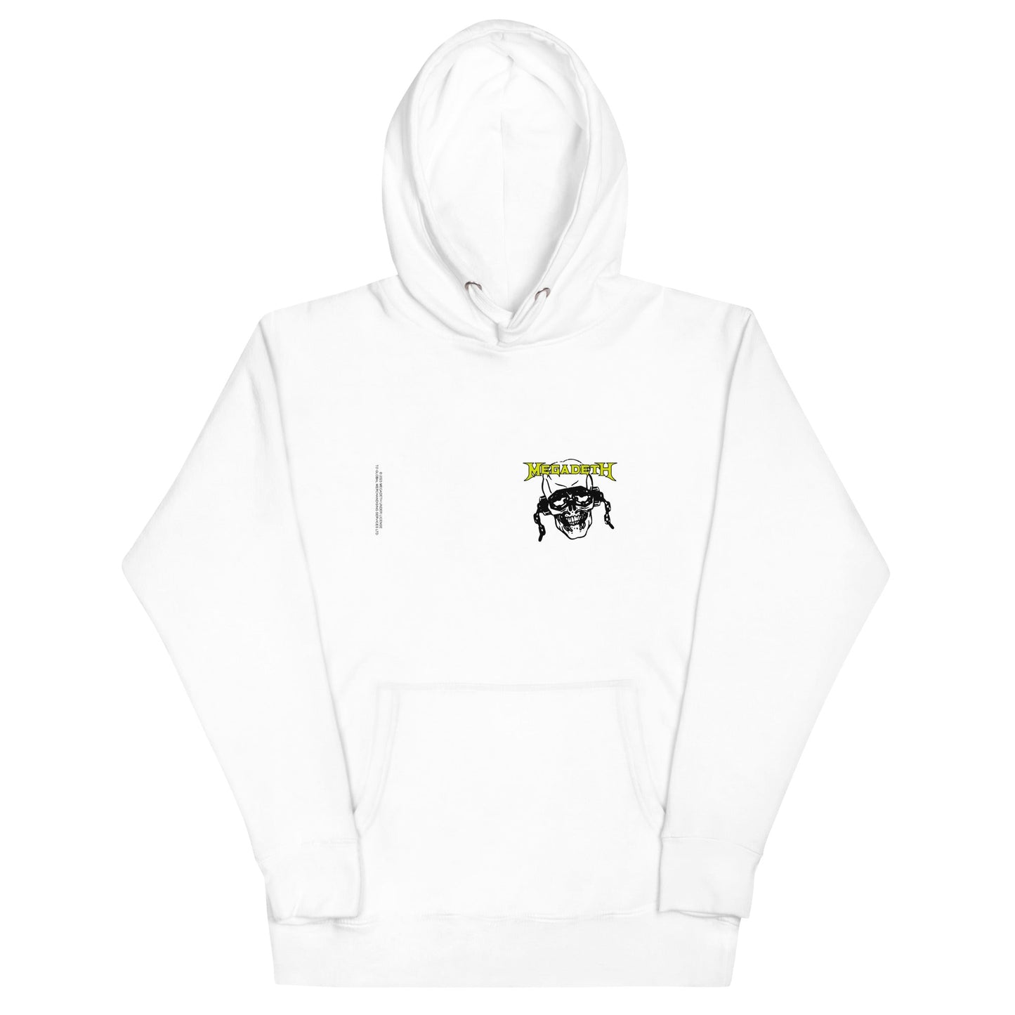 Megadeth Vic Stamp Mens Officially Licensed Hoodie White
