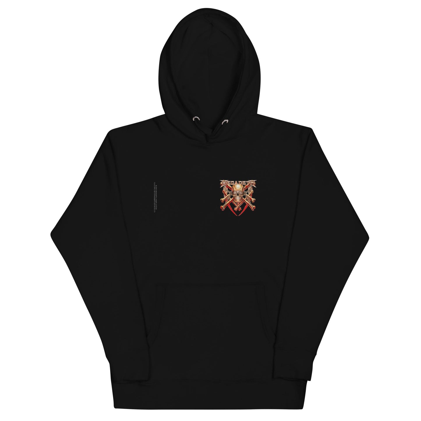 Megadeth Crossed Bones Mens Officially Licensed Hoodie Black