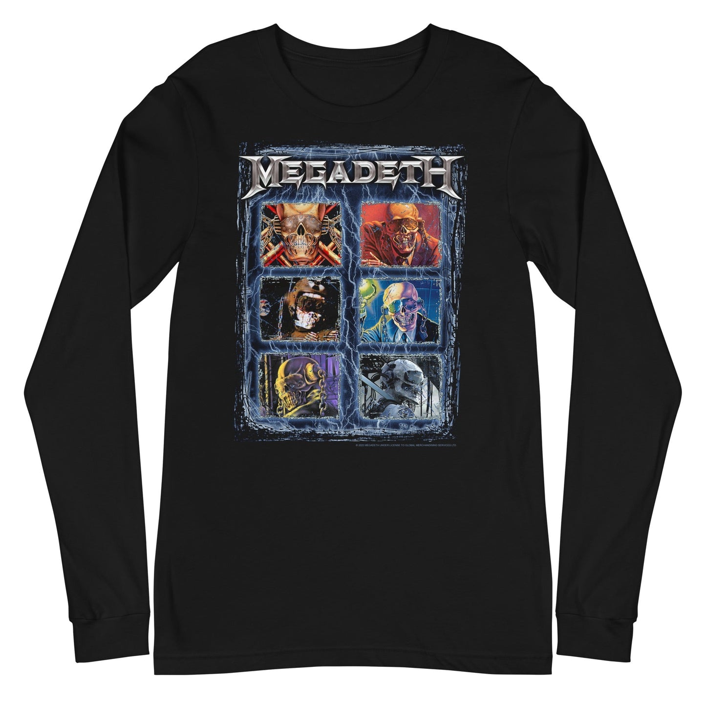 Megadeth Six Vics Mens Long Sleeve Shirt Black