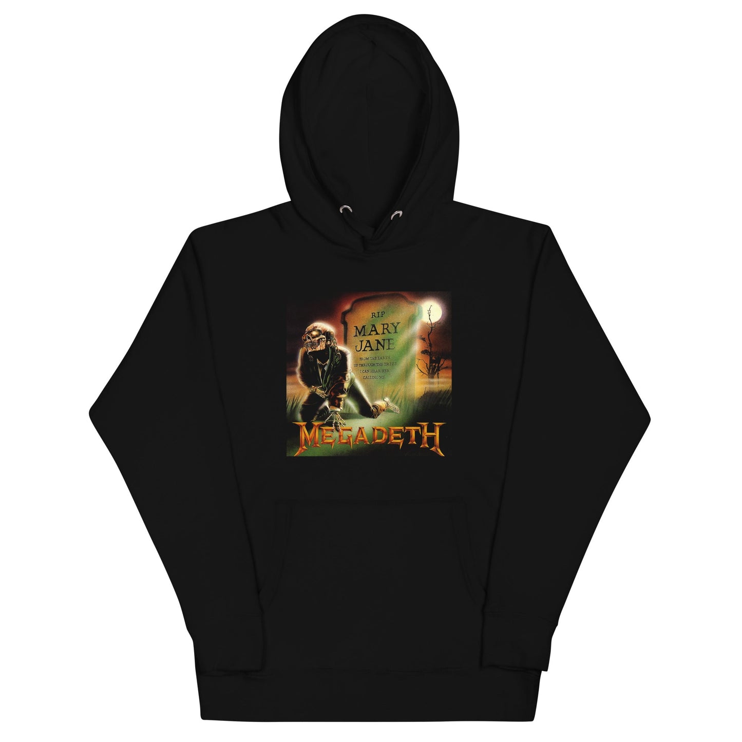 Megadeth R.I.P. Mary Jane Mens Officially Licensed Hoodie Black