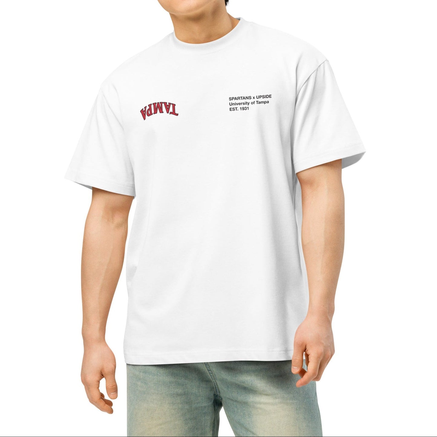 Tampa Spartans x Upside Oversized Tee Shirt White