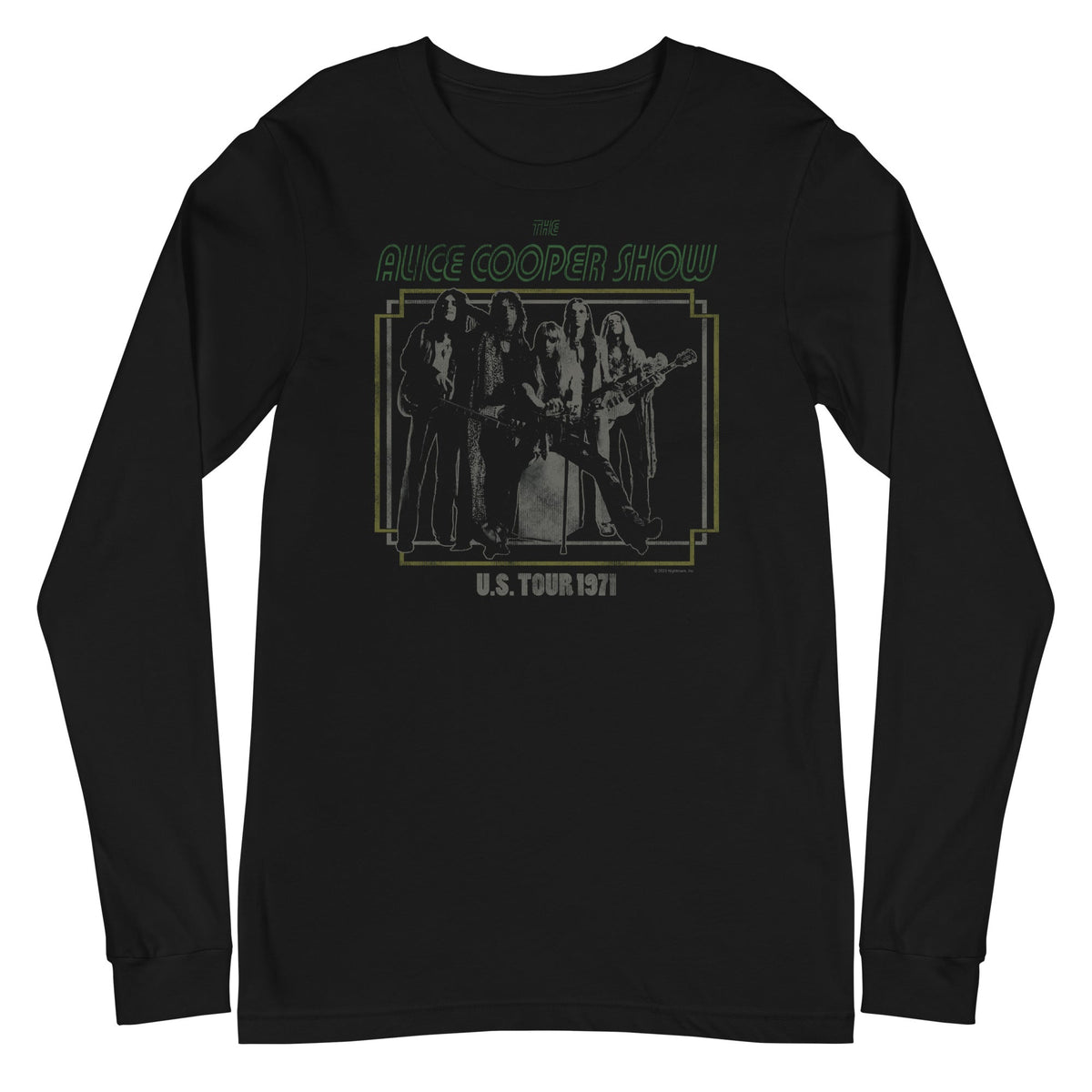 MerchMoment Alice Cooper - 1971 US Tour Long Sleeve Shirt Officially Licensed