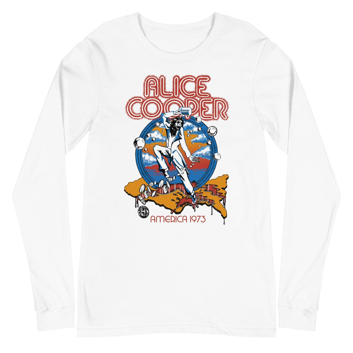 MerchMoment Alice Cooper - 1973 Tour Long Sleeve Shirt Officially Licensed