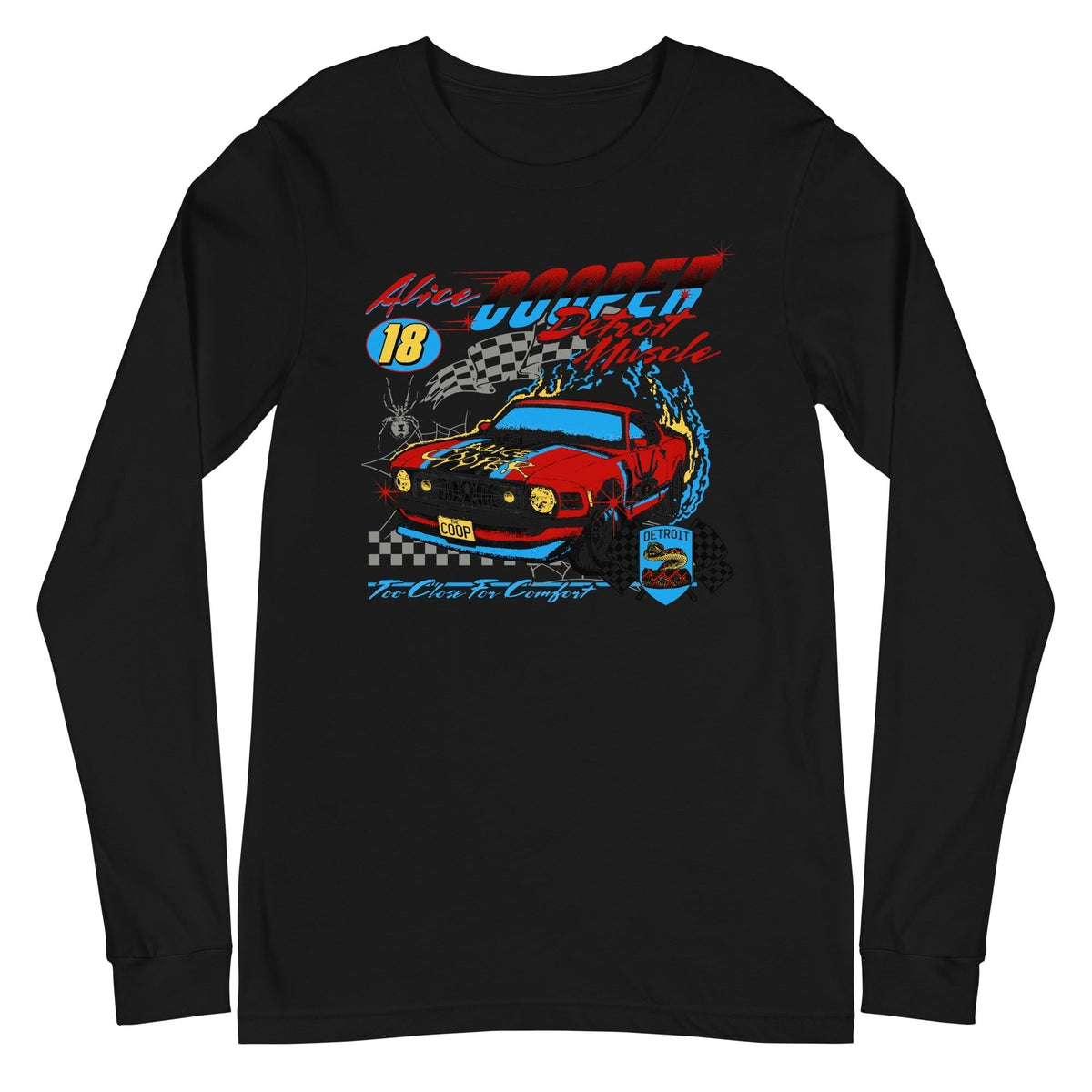 MerchMoment Alice Cooper - Racecar Long Sleeve Shirt Officially Licensed