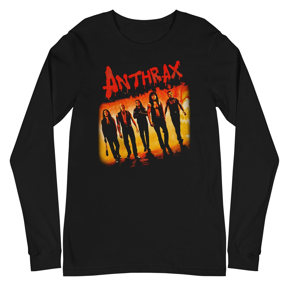 MerchMoment Anthrax - Slanted Band Long Sleeve Shirt Officially Licensed