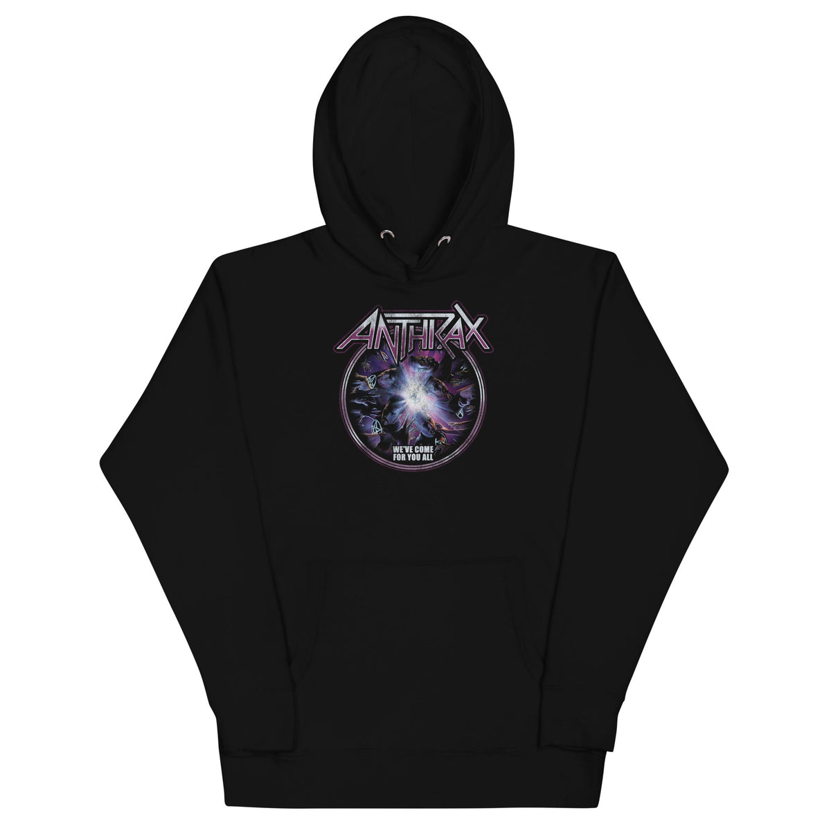 MerchMoment Anthrax - We've Come For You All Hoodie Sweatshirt Officially Licensed
