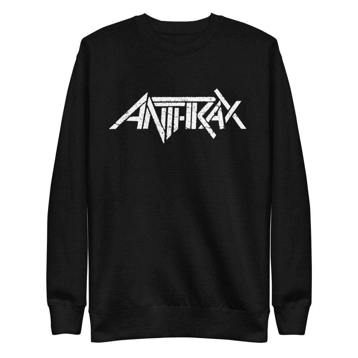 MerchMoment Anthrax - White Core Logo Crewneck Sweatshirt Officially Licensed