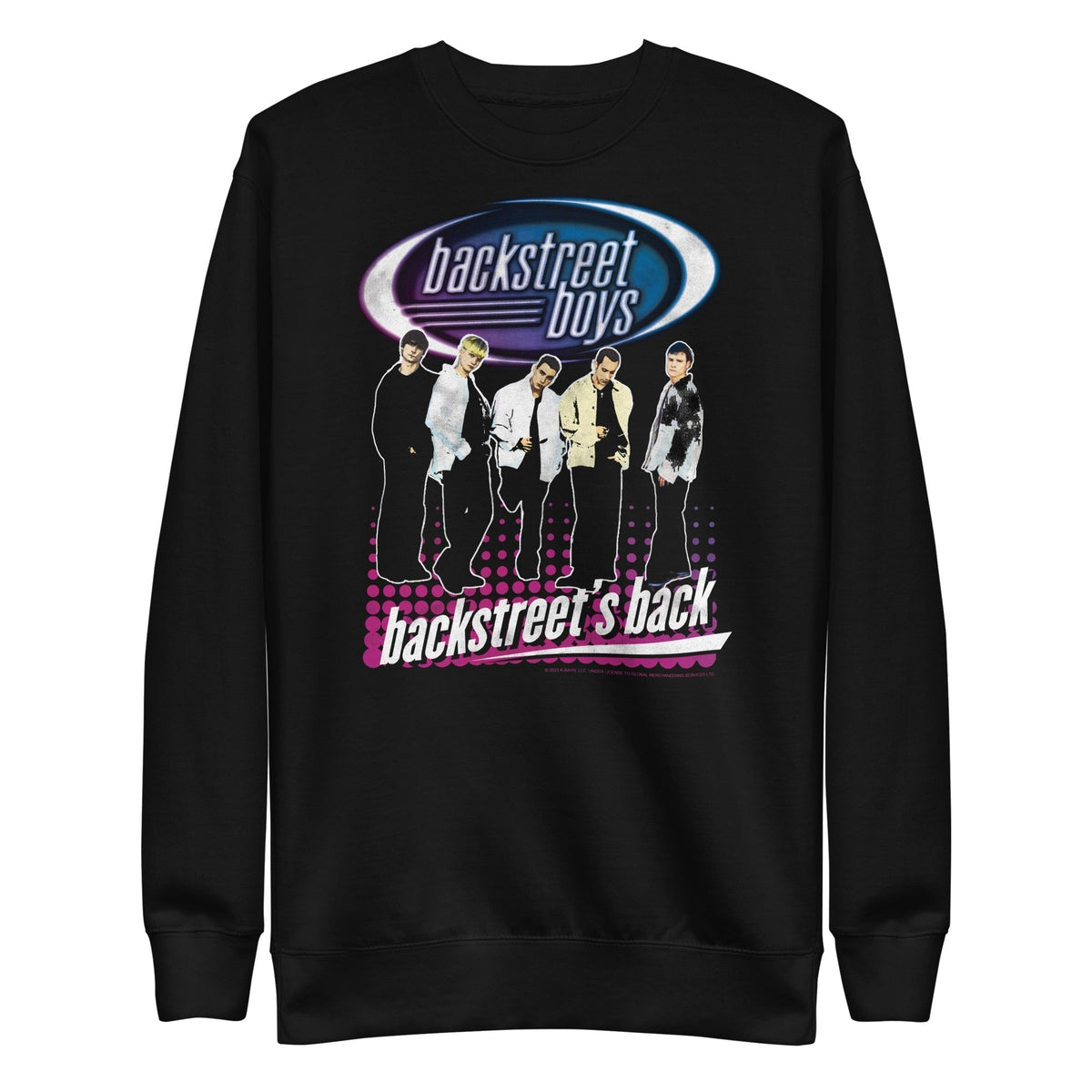 MerchMoment Backstreet Boys - Back Dot Logo Crewneck Sweatshirt Officially Licensed