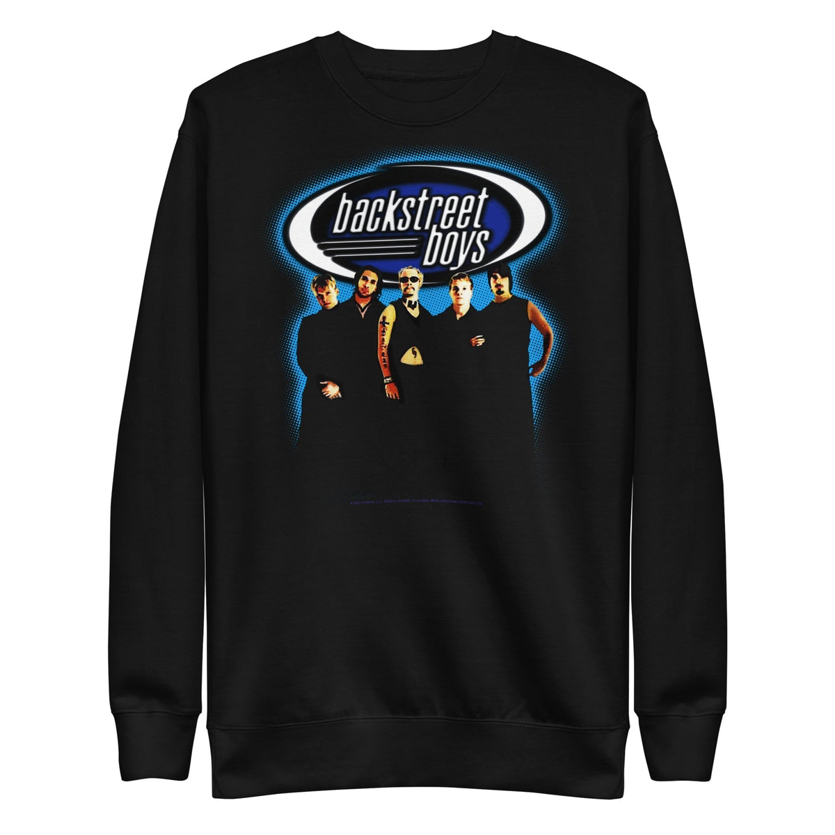 MerchMoment Backstreet Boys - Blue Glow Crewneck Sweatshirt Officially Licensed