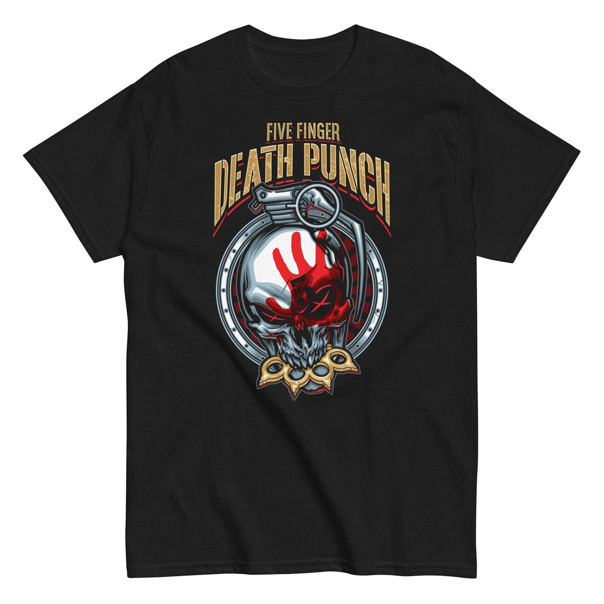 MerchMoment Five Finger Death Punch - Brass Knuckle Mens T Shirt Officially Licensed
