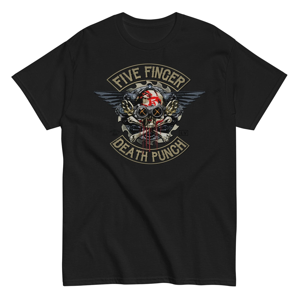 MerchMoment Five Finger Death Punch - Crossbones Mens T Shirt Officially Licensed