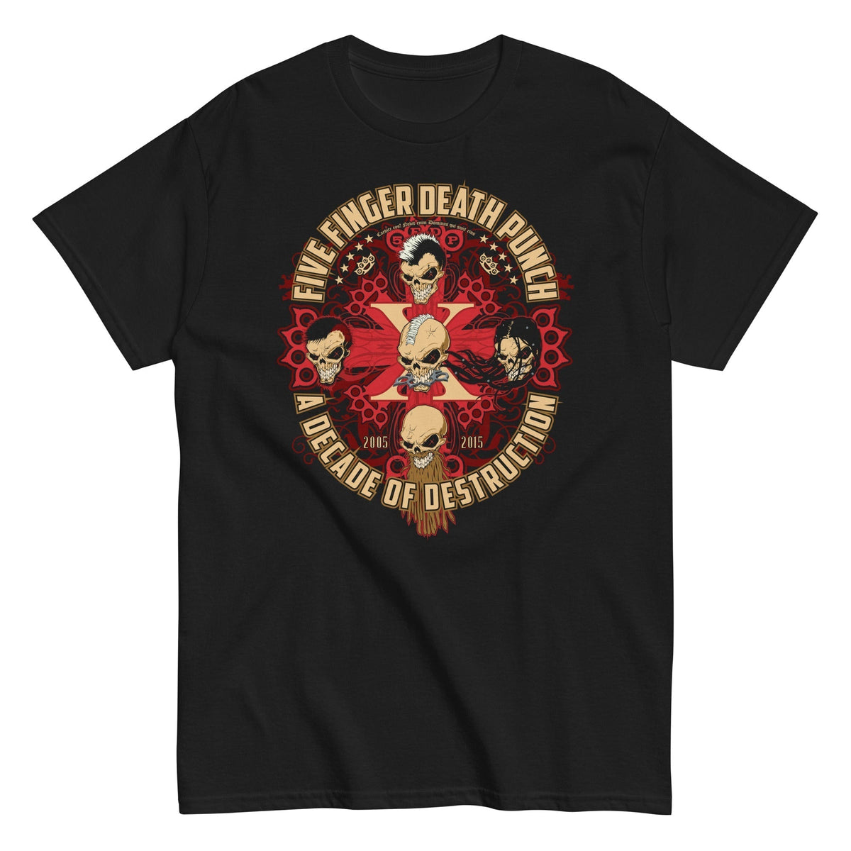 MerchMoment Five Finger Death Punch - Decade of Destruction Mens T Shirt Officially Licensed