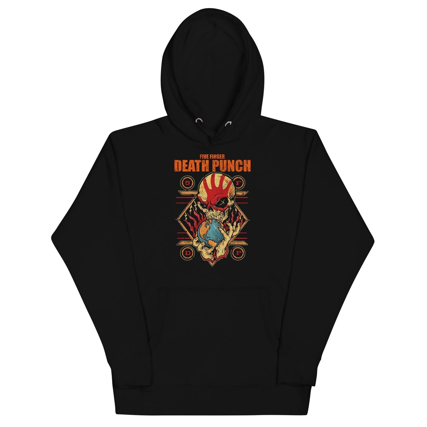 MerchMoment Five Finger Death Punch - Hand Skull Logo Hoodie Sweatshirt Officially Licensed