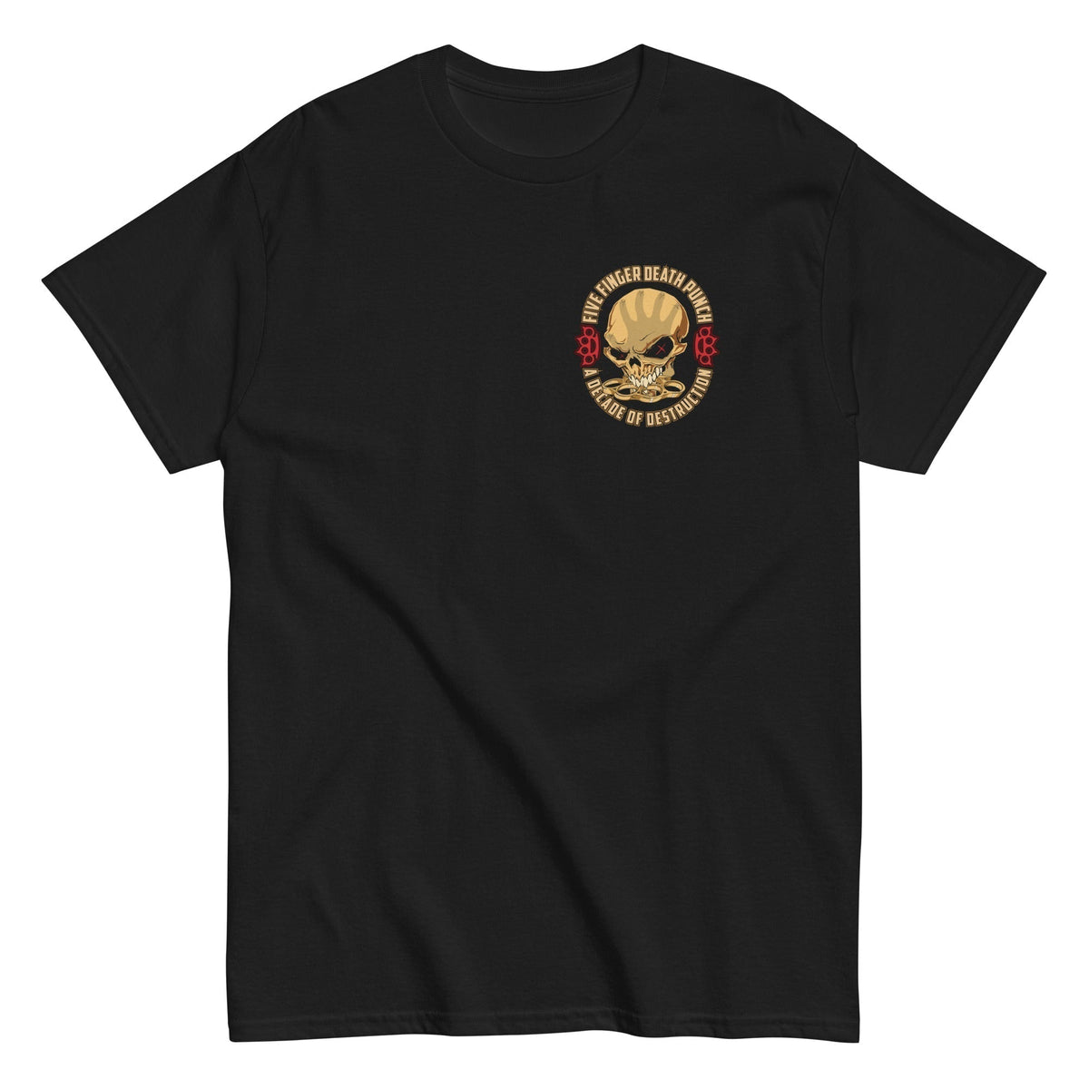 MerchMoment Five Finger Death Punch - Small Logo Mens T Shirt Officially Licensed