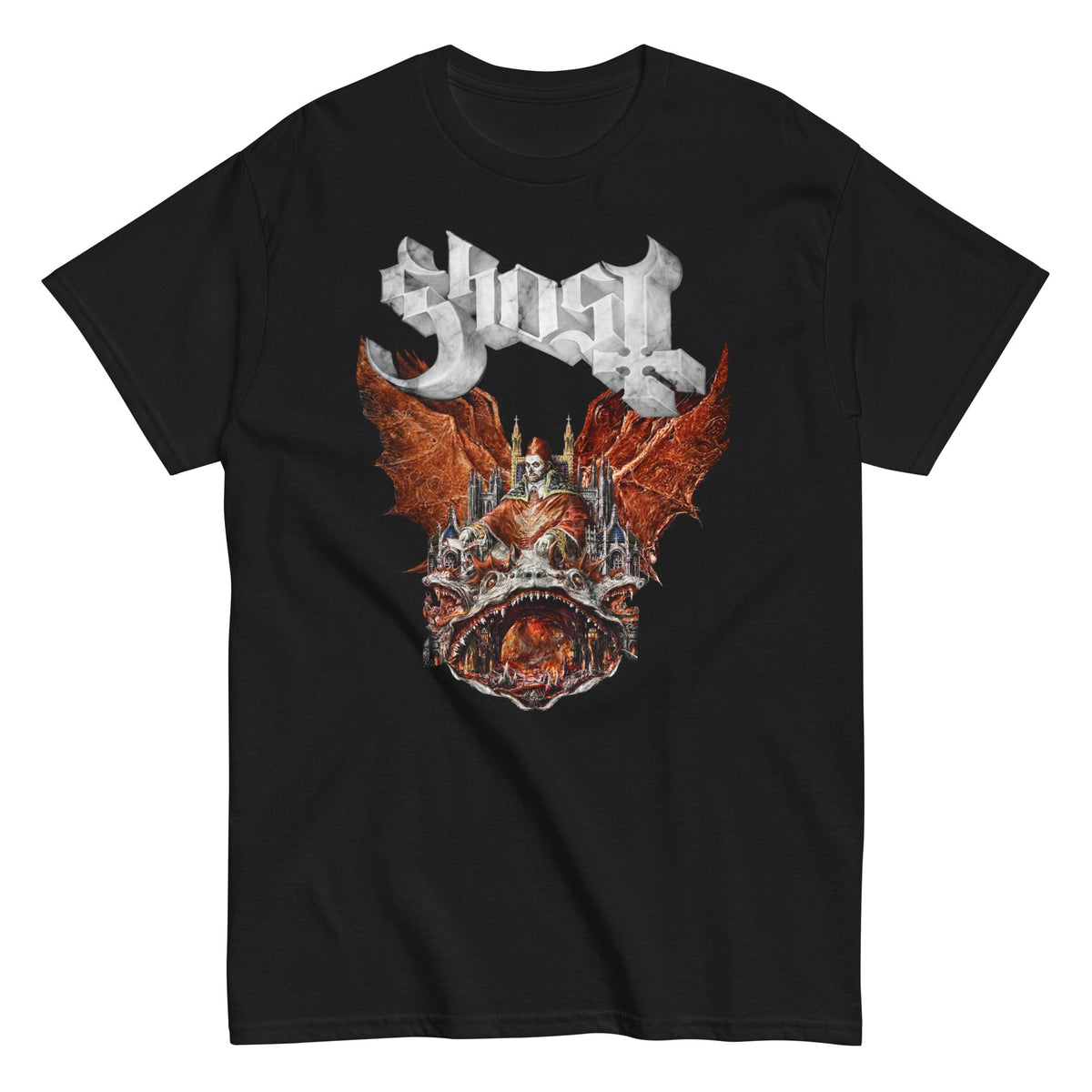 MerchMoment Ghost - Gilded Logo Mens T Shirt Officially Licensed