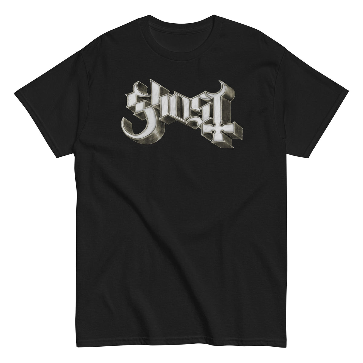 MerchMoment Ghost - Sliver Logo Mens T Shirt Officially Licensed