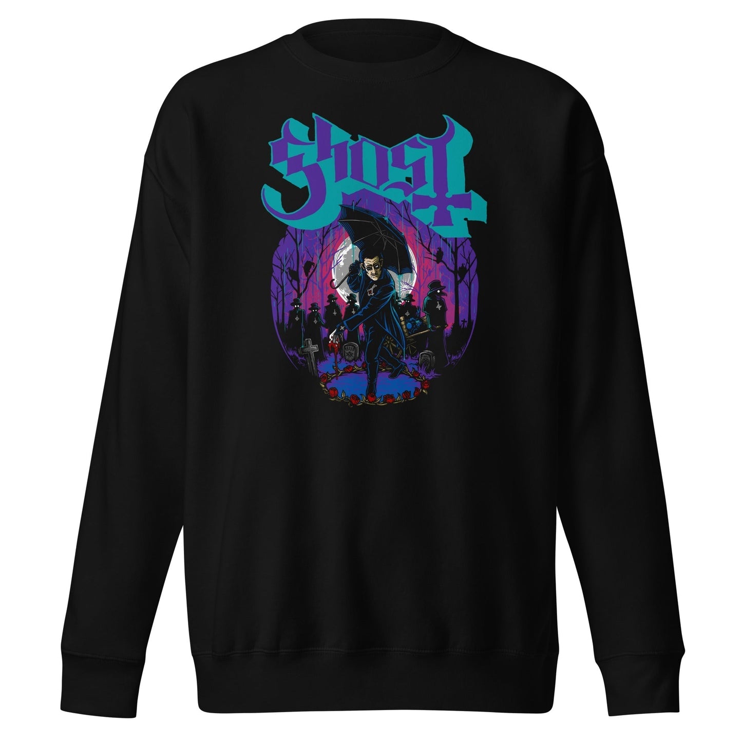MerchMoment Ghost - Umbrella Crewneck Sweatshirt Officially Licensed