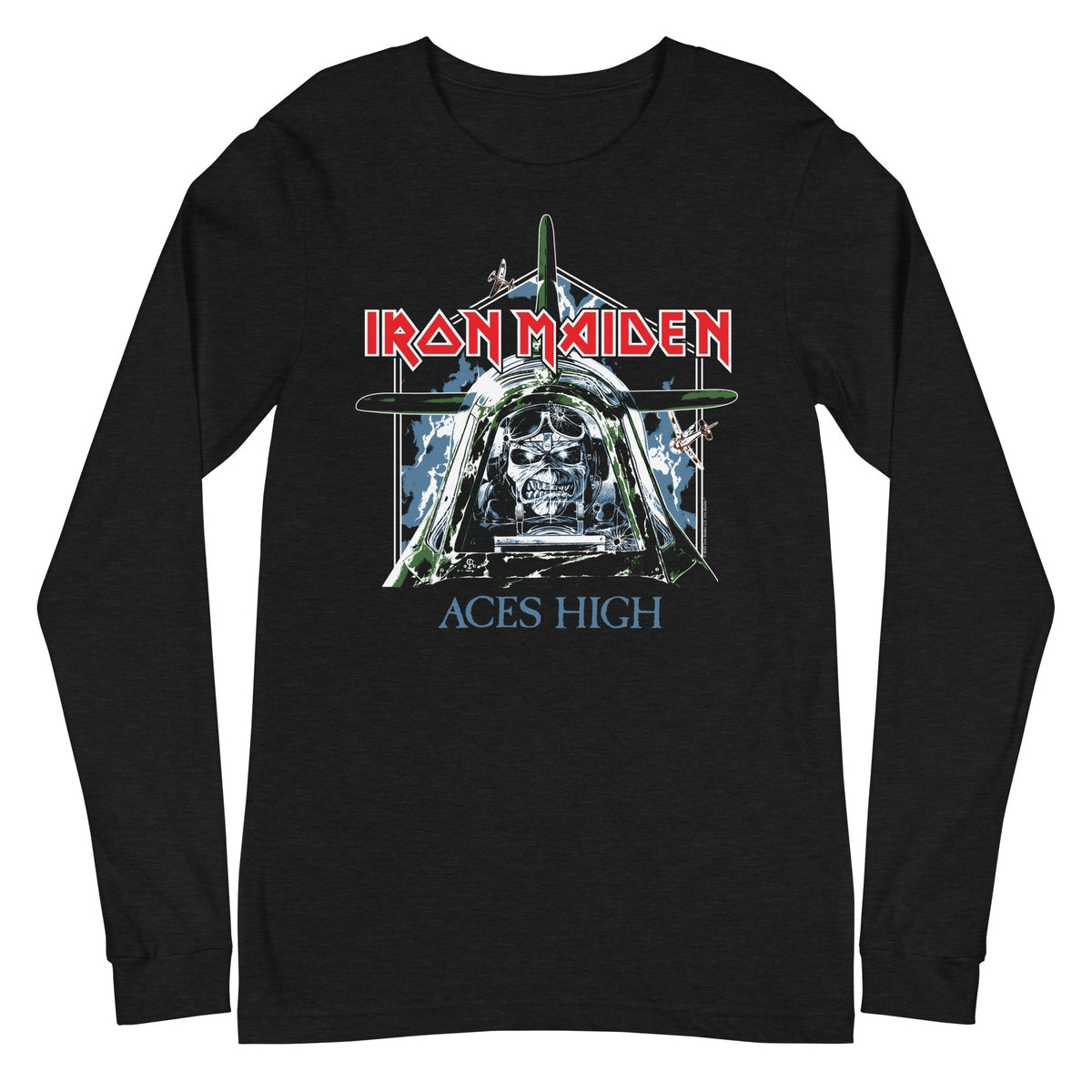 MerchMoment Iron Maiden - Aces High Long Sleeve Shirt Officially Licensed