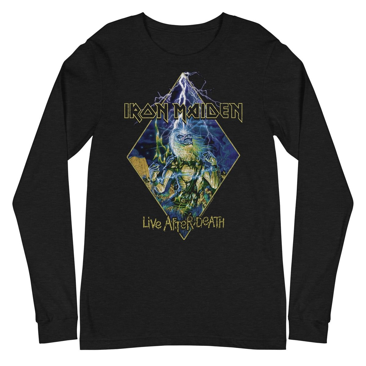 MerchMoment Iron Maiden - Lightning Long Sleeve Shirt Officially Licensed