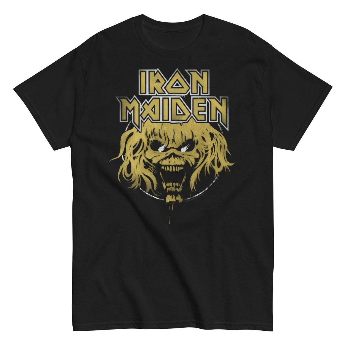 MerchMoment Iron Maiden - Stacked Logo Mens T Shirt Officially Licensed