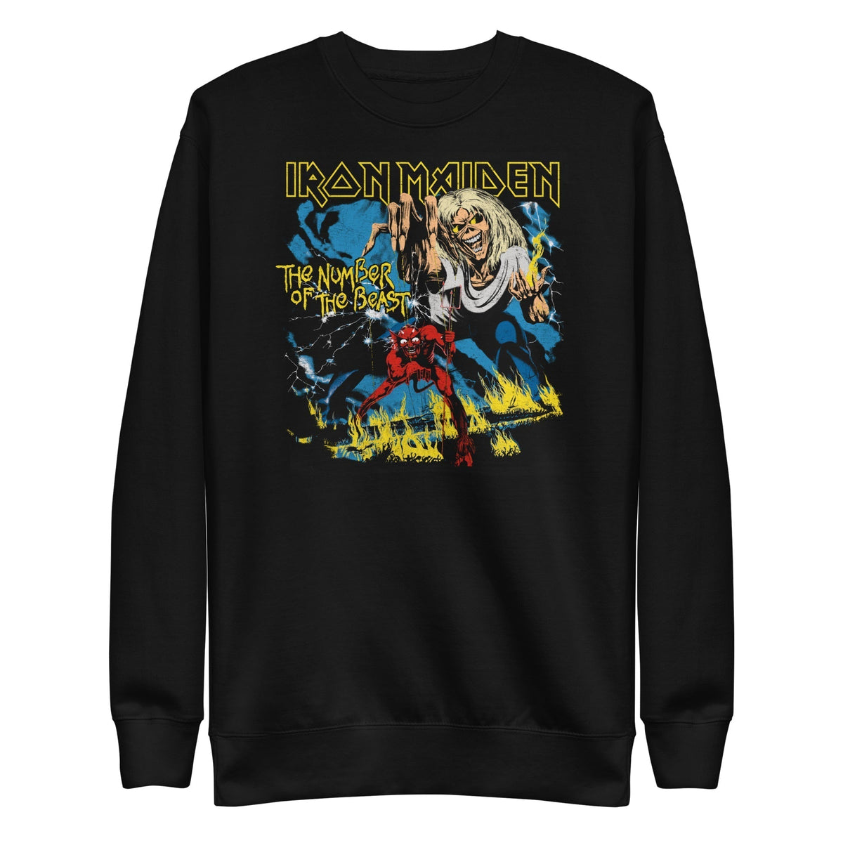 MerchMoment Iron Maiden - The Number of the Beast Crewneck Sweatshirt Officially Licensed