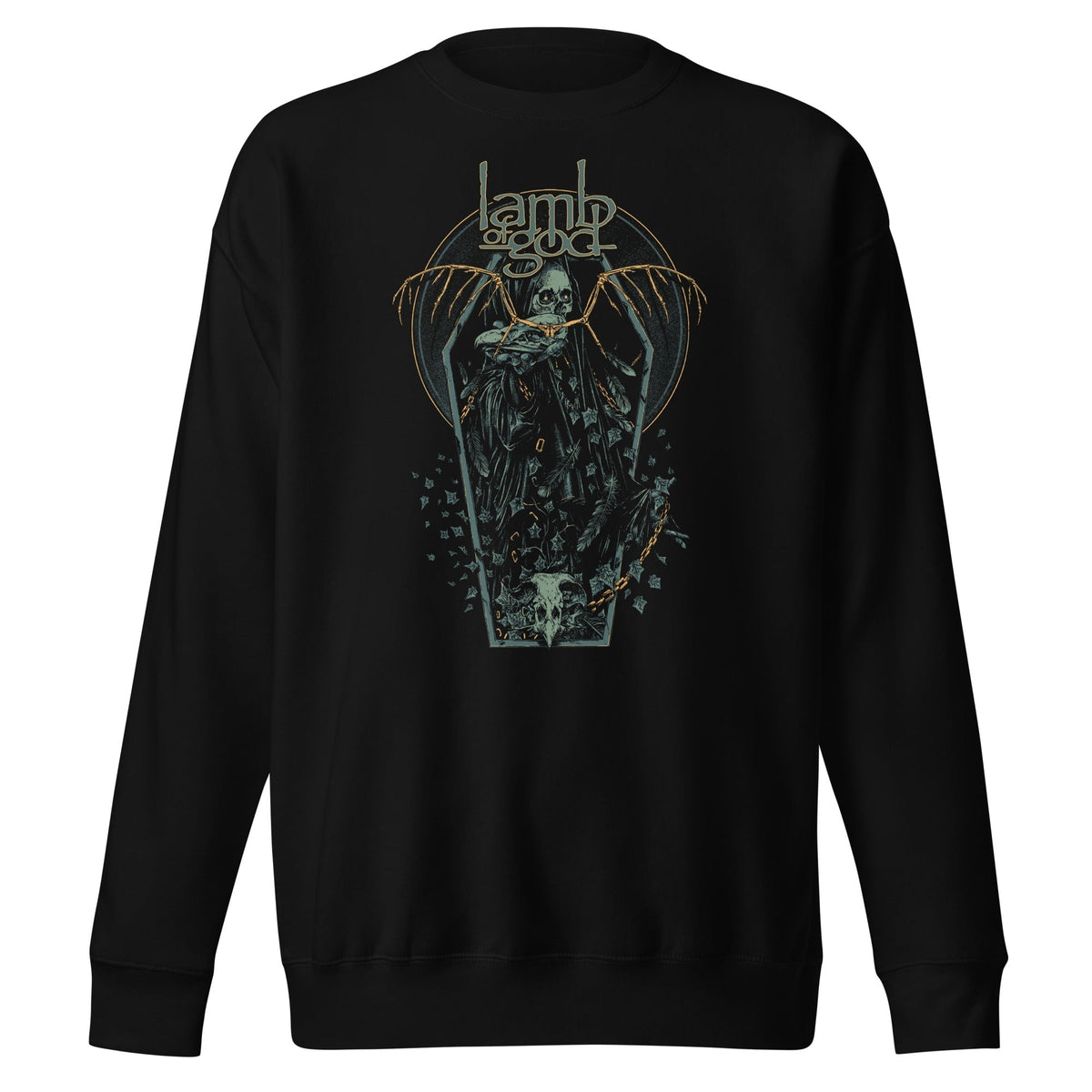 MerchMoment Lamb of God - Casket Crewneck Sweatshirt Officially Licensed