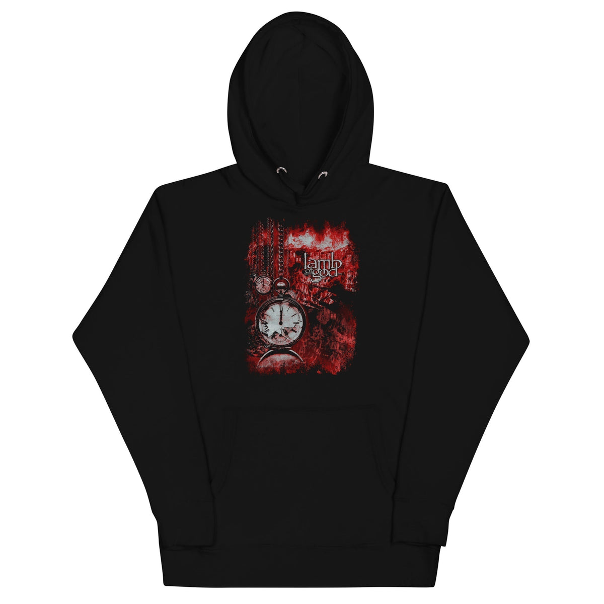 MerchMoment Lamb of God - Ticking Clock Hoodie Sweatshirt Officially Licensed