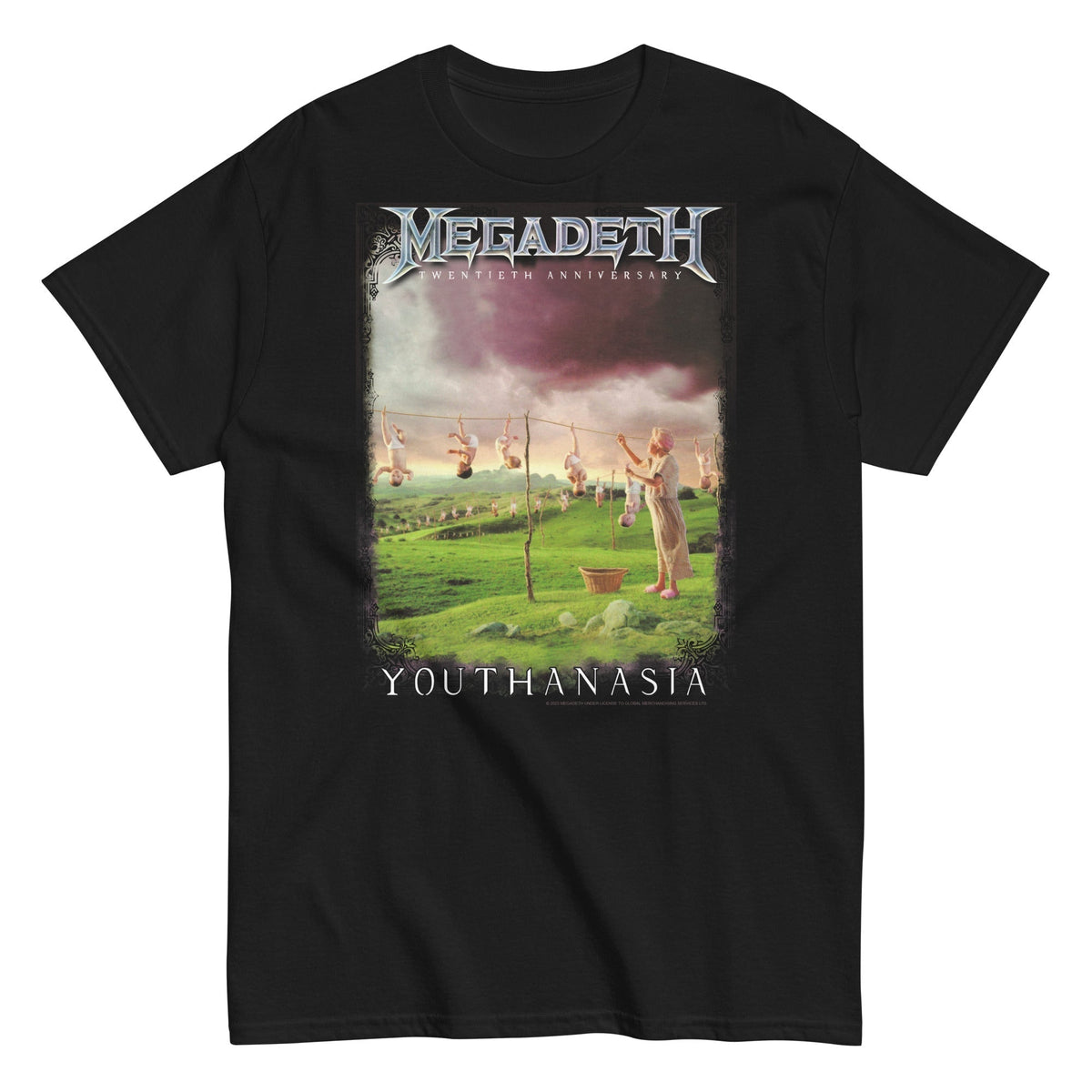 MerchMoment Megadeth - 20th Youthanasia Mens T Shirt Officially Licensed