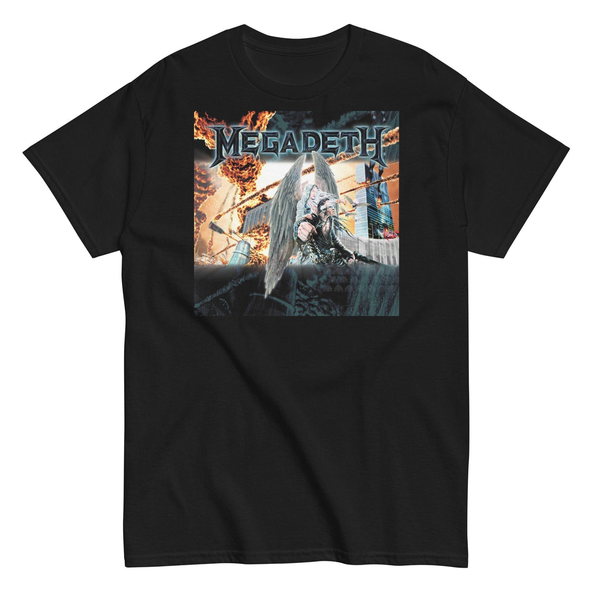 MerchMoment Megadeth - Angel Flames Mens T Shirt Officially Licensed