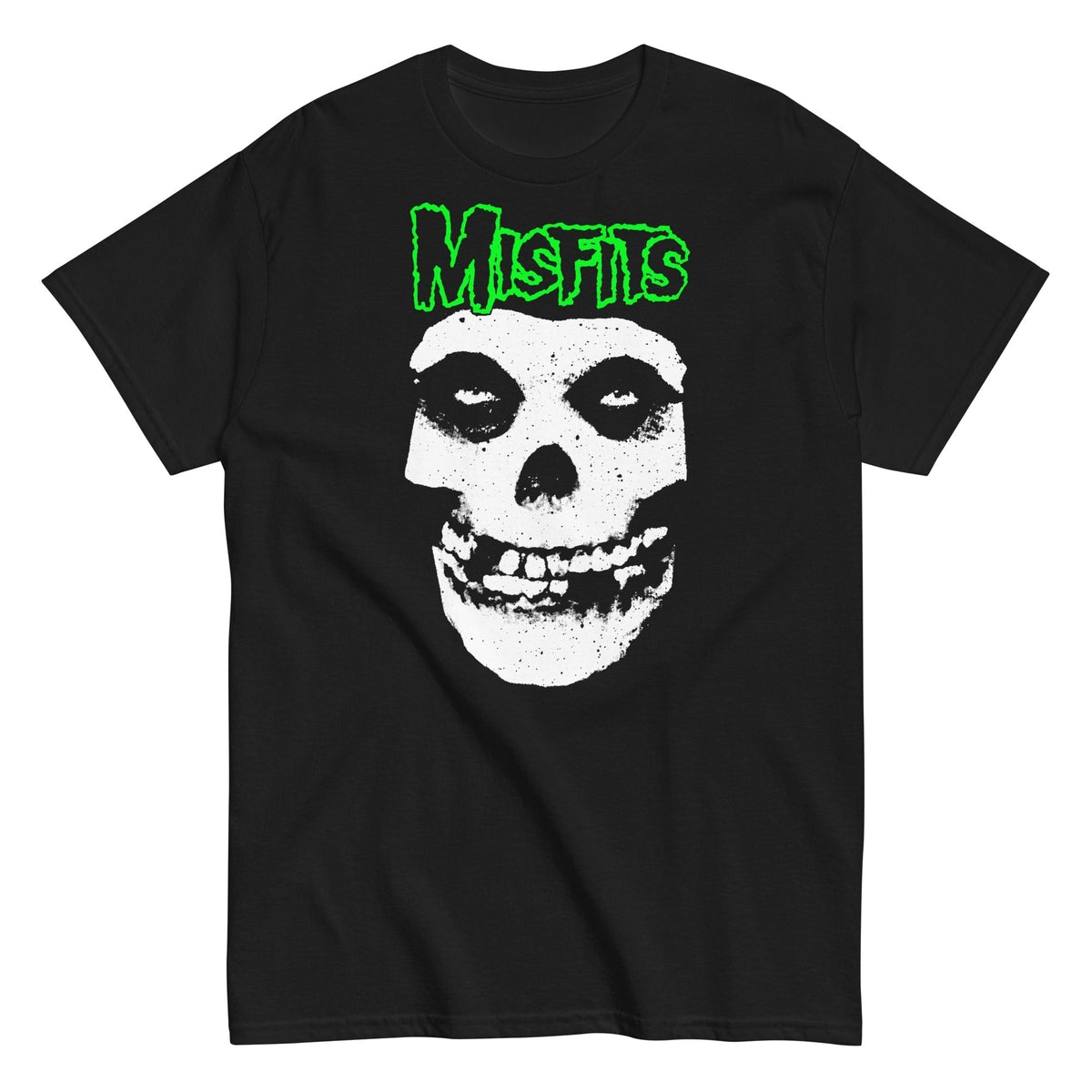 MerchMoment Misfits - Green Skull Mens T Shirt Officially Licensed