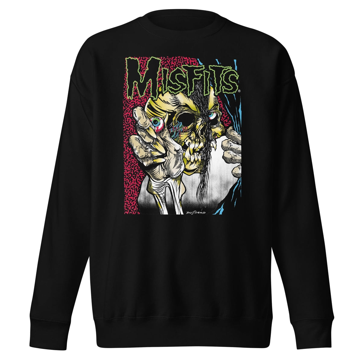 MerchMoment Misfits - Open Skull Crewneck Sweatshirt Officially Licensed