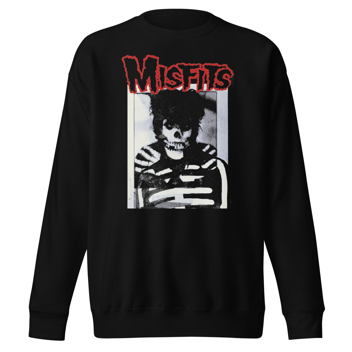 MerchMoment Misfits - Skull Hair Crewneck Sweatshirt Officially Licensed