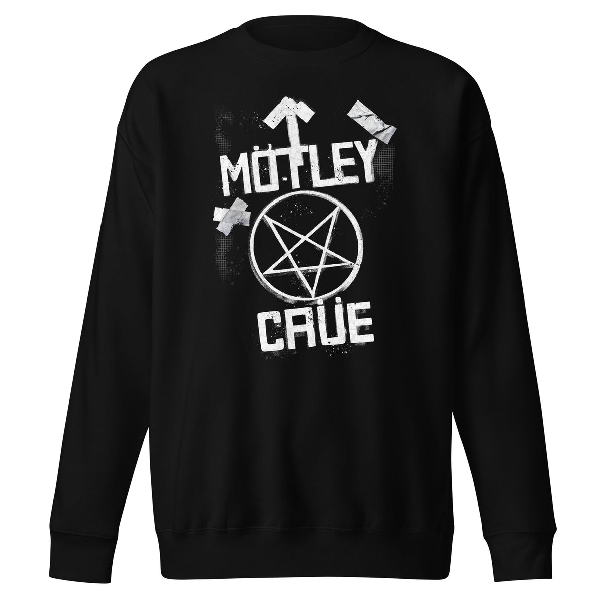 MerchMoment Motley Crue - Black and White Logo Crewneck Sweatshirt Officially Licensed