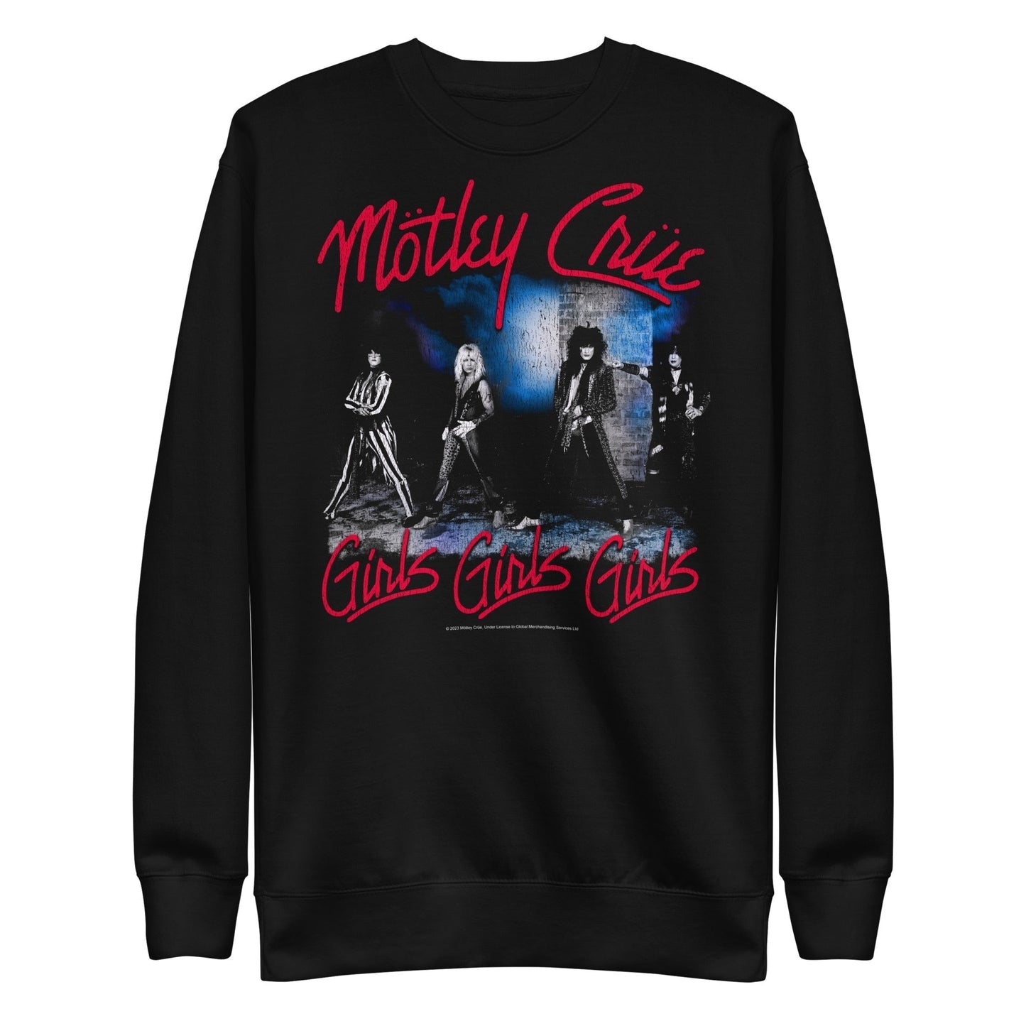 MerchMoment Motley Crue - Girls Girls Girls Crewneck Sweatshirt Officially Licensed