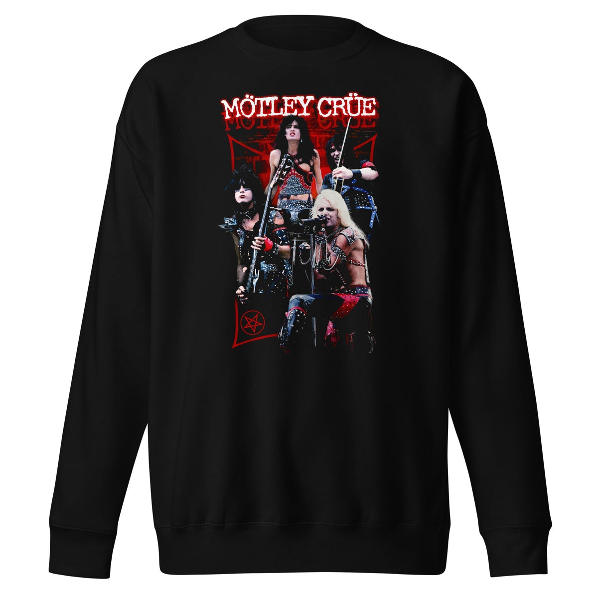 MerchMoment Motley Crue - Live Crewneck Sweatshirt Officially Licensed