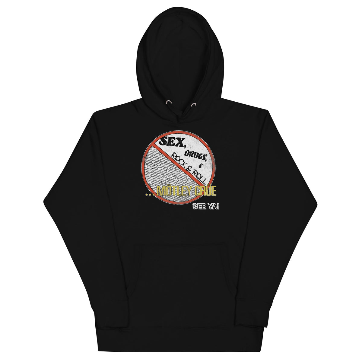 MerchMoment Motley Crue - No Fun Tour '84 Hoodie Sweatshirt Officially Licensed