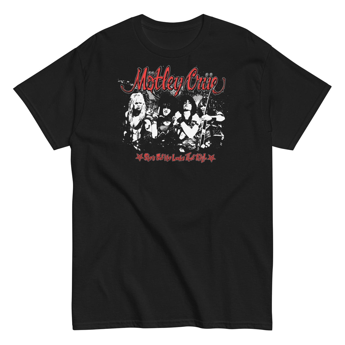 MerchMoment Motley Crue - She's Got the Looks Mens T Shirt Officially Licensed