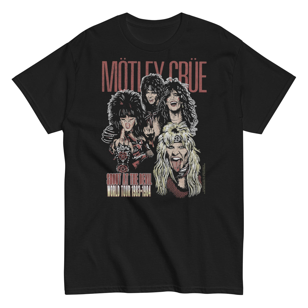 MerchMoment Motley Crue - Shout at the Devil Mens T Shirt Officially Licensed
