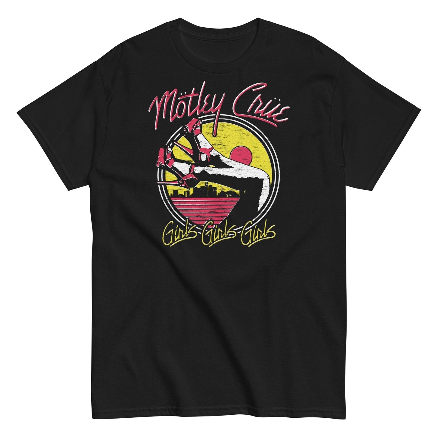 MerchMoment Motley Crue - Sunset Girls Mens T Shirt Officially Licensed