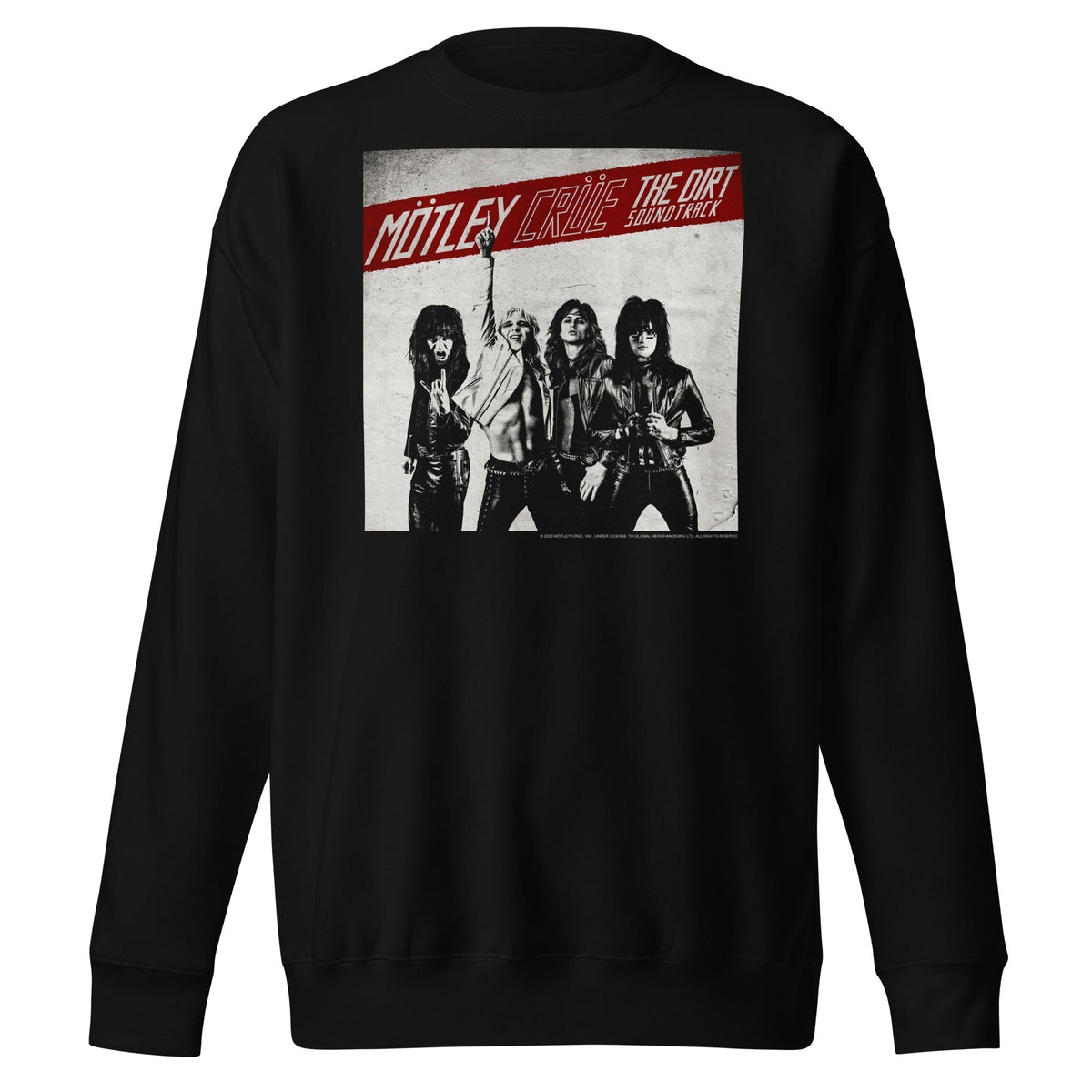 MerchMoment Motley Crue - The Dirt Cover Crewneck Sweatshirt Officially Licensed