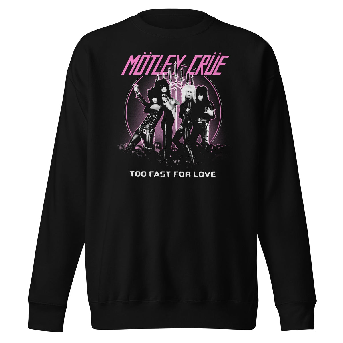 MerchMoment Motley Crue - Too Fast for Love Crewneck Sweatshirt Officially Licensed