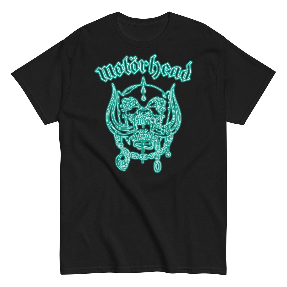 MerchMoment Motorhead - Neon Teal Warpig Mens T Shirt Officially Licensed
