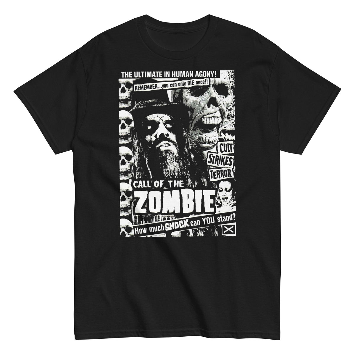 MerchMoment Rob Zombie - Black and White Mens T Shirt Officially Licensed
