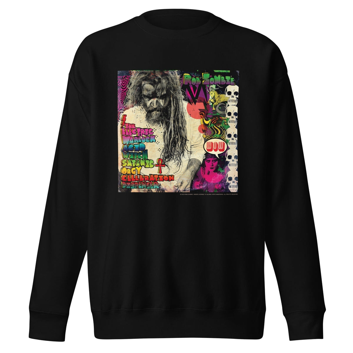 MerchMoment Rob Zombie - Electric Acid Crewneck Sweatshirt Officially Licensed