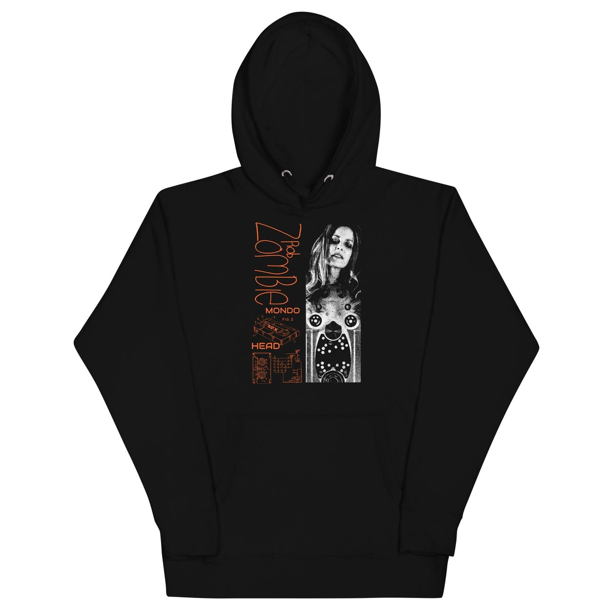 MerchMoment Rob Zombie - Mondo Head Hoodie Sweatshirt Officially Licensed